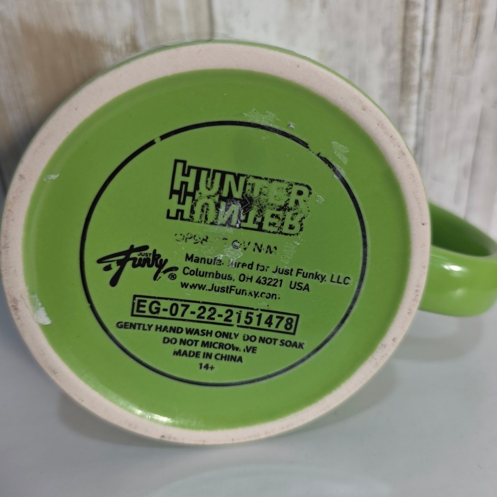 Hunter x Hunter Chibi Characters Green Checkered Ceramic Coffee Mug Just Funky - Picture 7 of 9